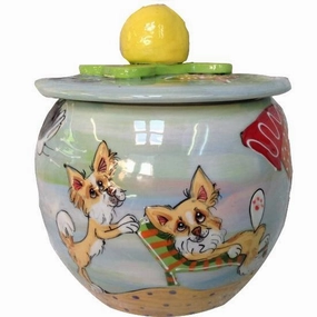 Chihuahua 2 Dog Treat Jar pet apparel,dog hoodie,fashionable pet wear
