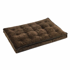 Chocolate Bones Microvelvet Dog Crate Mattress crate mat,memory foam pad,dog bed cushion