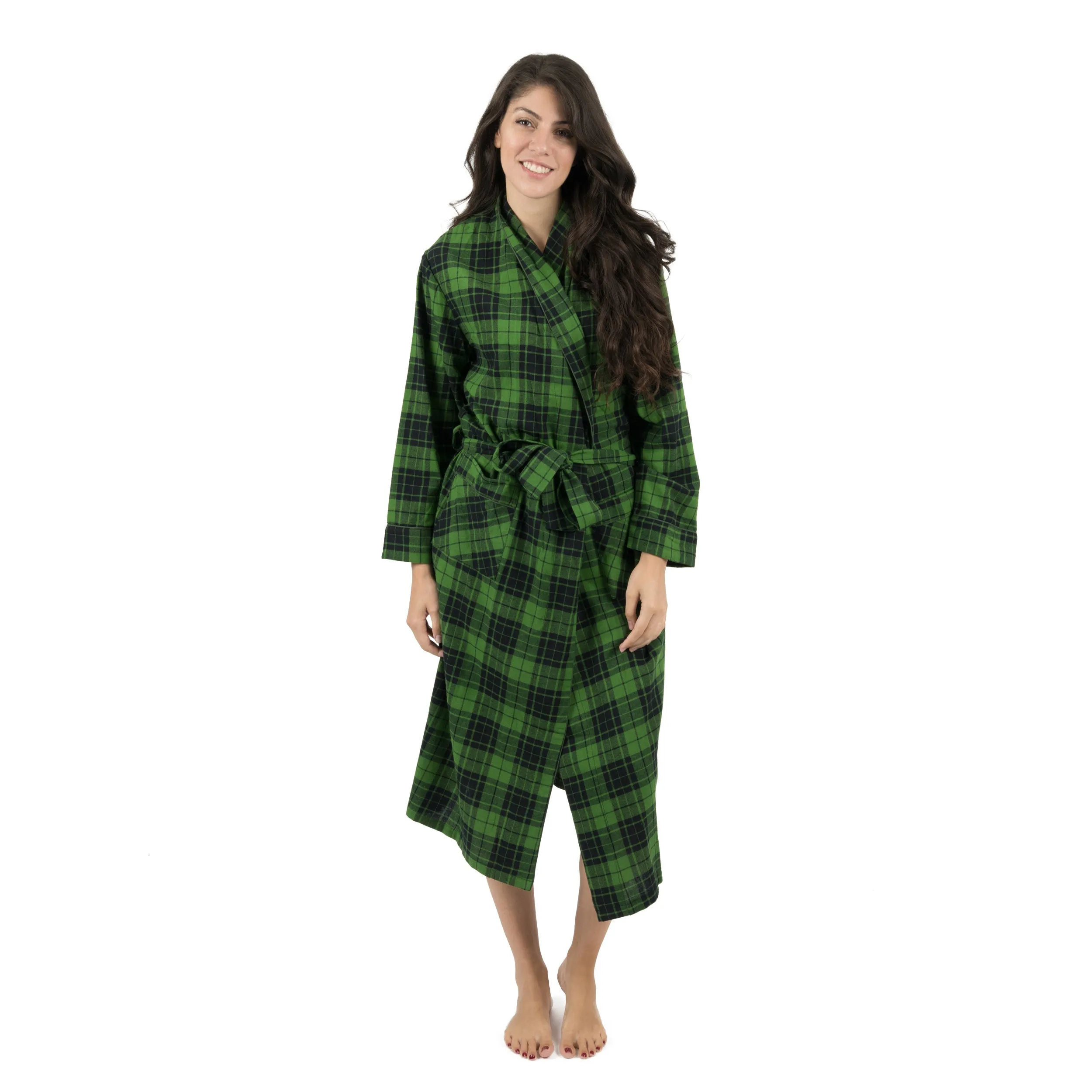 Christmas Womens Flannel Robe Plaid