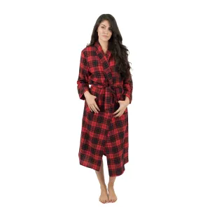 Christmas Womens Flannel Robe Plaid