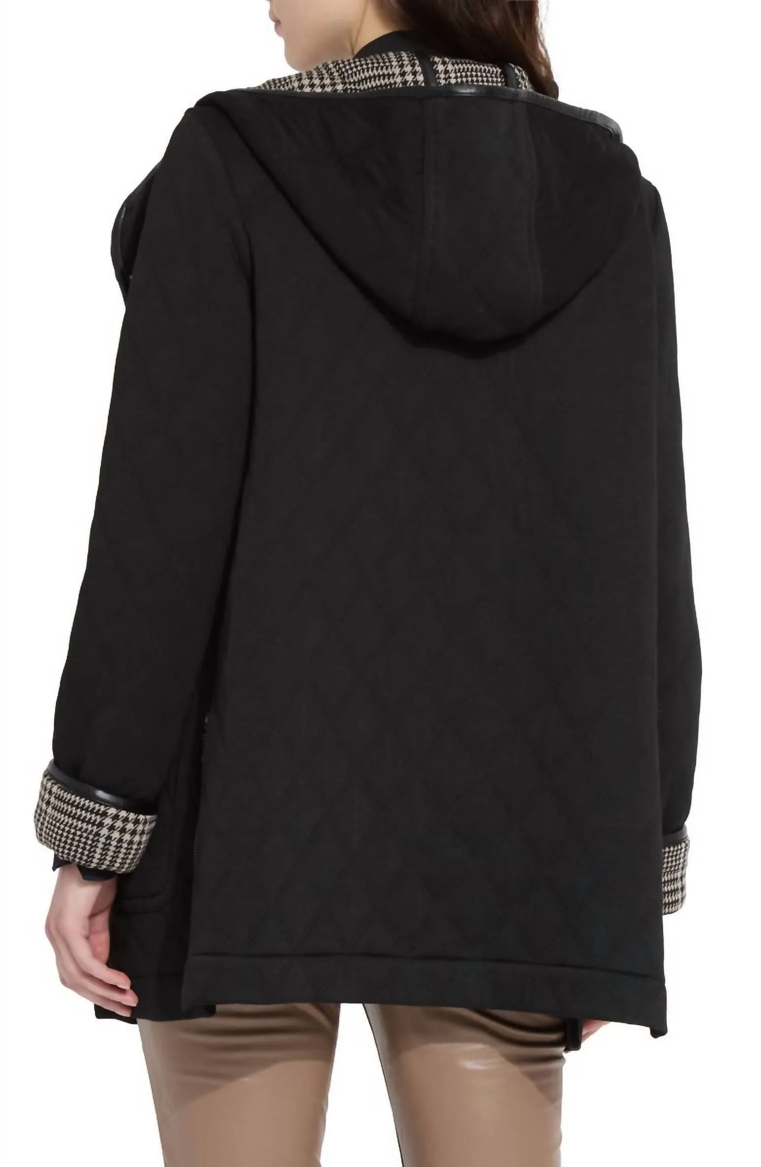 Ciana Quilted Parka Jacket In Black