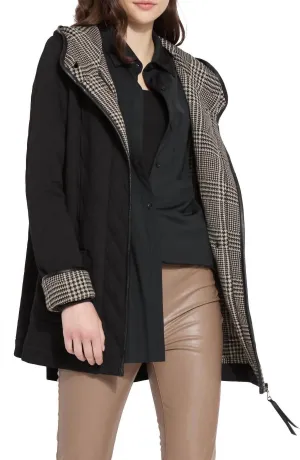 Ciana Quilted Parka Jacket In Black