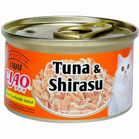 Ciao White Meat Tuna & Shirasu In Jelly Canned Cat Food 75g natural cat food soft cat treats freeze dried cat food organic cat treats indoor cat food