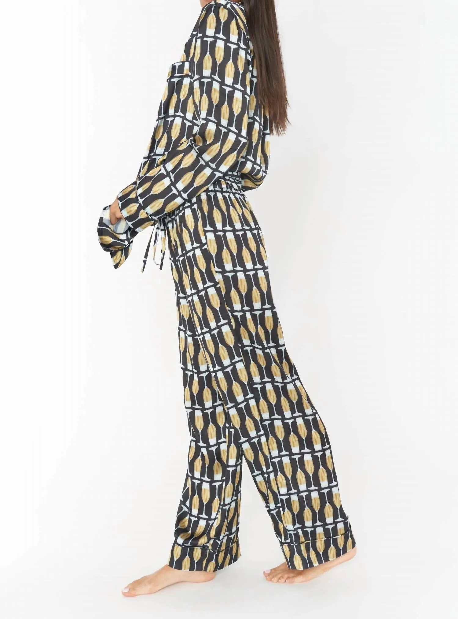 Classic Pajama Set In Champagne