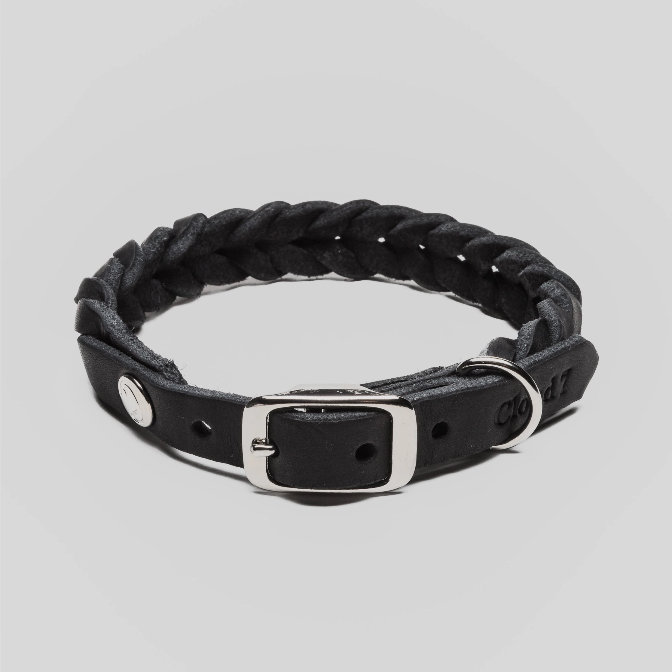 Cloud7: Central Park Black Leather Dog Collar dog collar,leather dog collar,adjustable dog collar