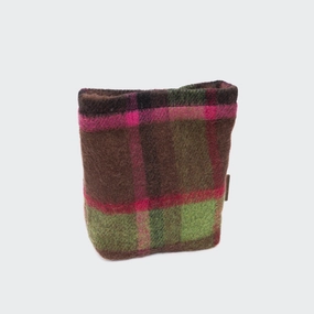 Cloud7: Dog Treat Bag in Plaid Pink dog business cards,pet business supplies,doggie storefront