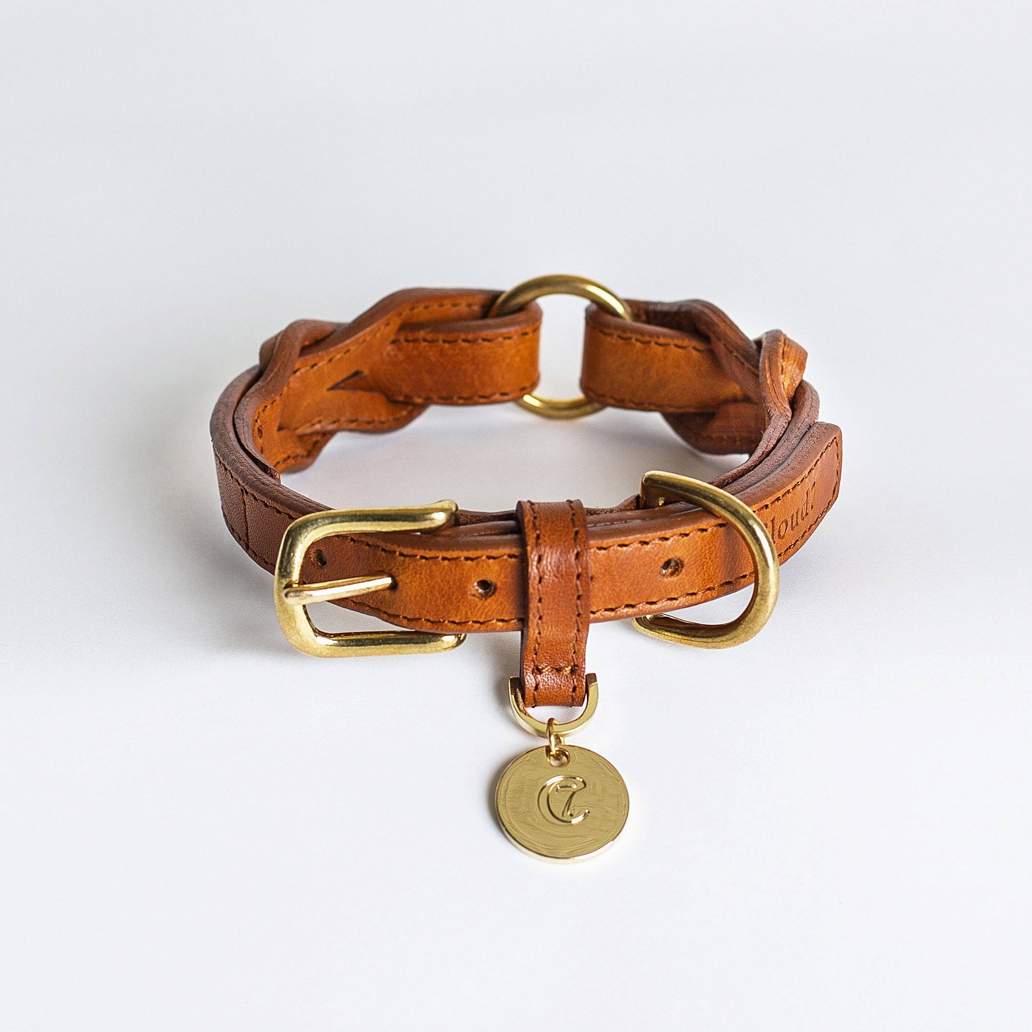 Cloud7: Hyde Park Dog Collar in Cognac
