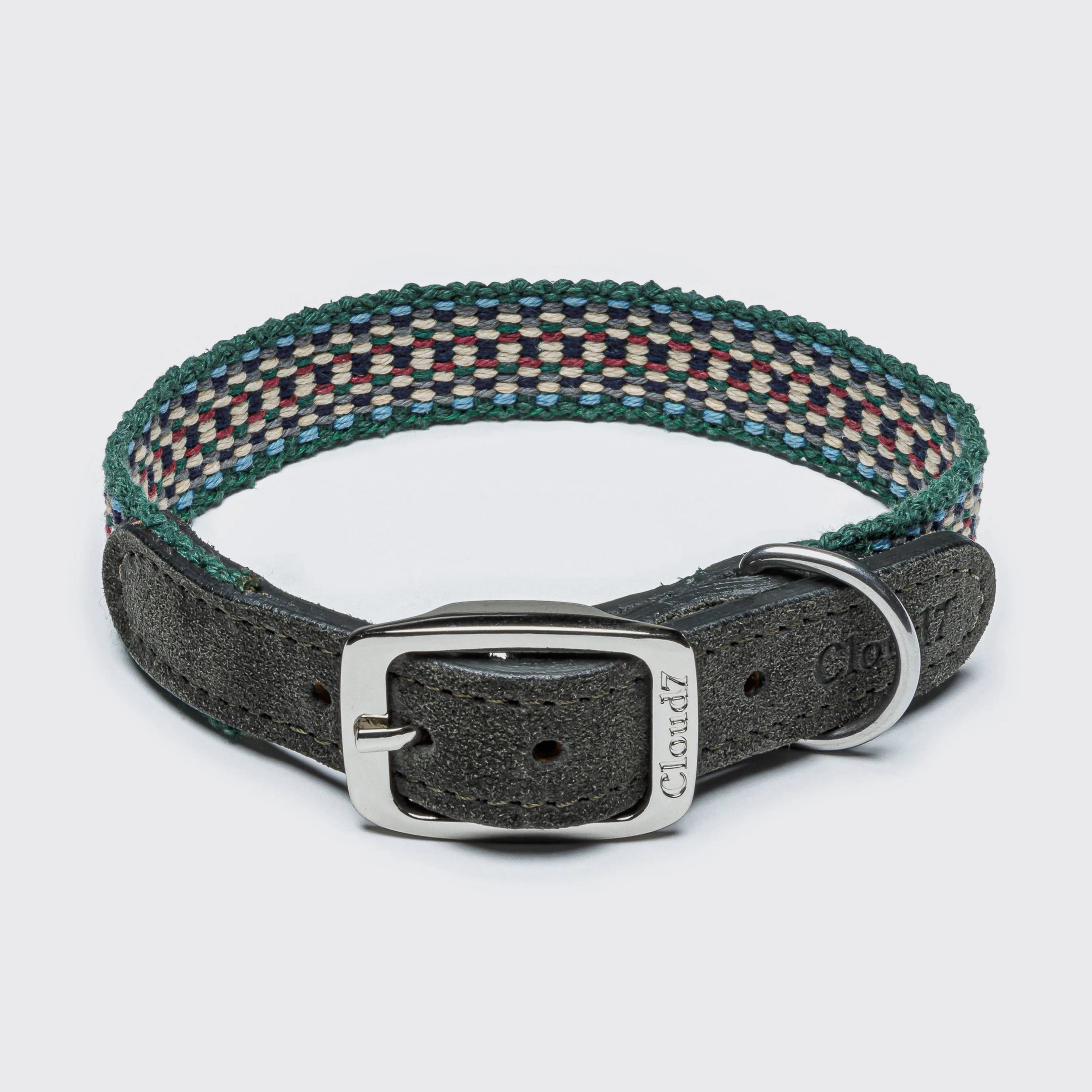 Cloud7: Prater Dog Collar in Forest dog collar,leather dog collar,adjustable dog collar
