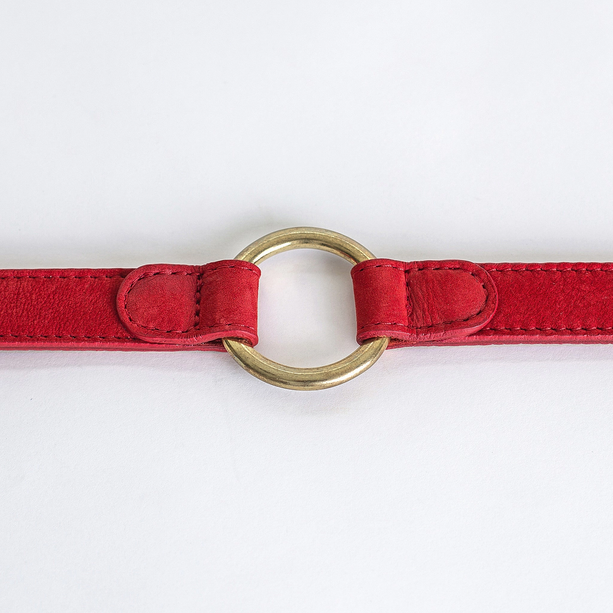 Cloud7: Tiergarten Nubuck Dog Collar in Cherry Red