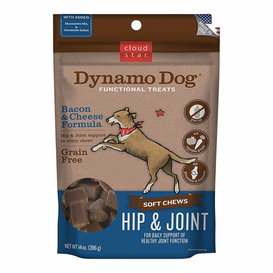 Cloud Star Dog Treats  Dynamo Hip and Joint Bacon & Cheese 14oz Bag barn supply,horse stable organizer,poultry waterer