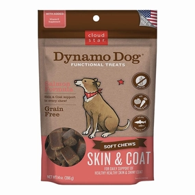 Cloud Star Dog Treats Dynamo Skin and Coat Salmon 14oz Bag barn supply,horse stable organizer,poultry waterer