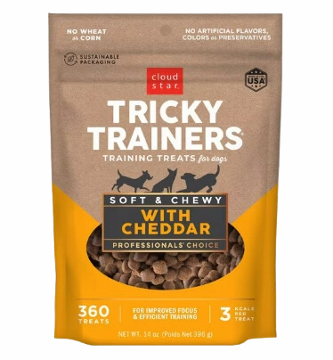 Cloud Star Dog Treats Tricky Trainers Soft & Chewy Cheddar 14oz Bag barn supply,horse stable organizer,poultry waterer