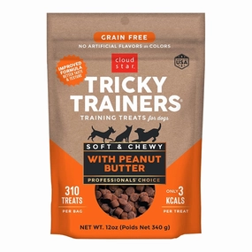 Cloud Star Grain-Free Dog Treats Tricky Trainers Soft & Chewy Peanut Butter dog biscuit treats,crunchy dog snacks,dog cookies