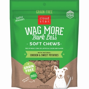 Cloud Star Wag More Bark Less Grain-Free Soft Chews for Dogs Chicken & Sweet Potato 5oz Bag barn supply,horse stable organizer,poultry waterer