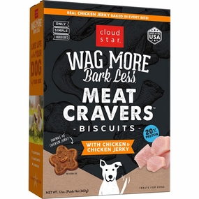 Cloud Star Wag More Bark Less Meat Cravers Biscuits for Dogs Crunchy Chicken 12oz Box dog biscuit treats,crunchy dog snacks,dog cookies