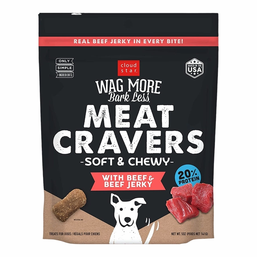 Cloud Star Wag More Bark Less Soft & Chewy Meat Cravers Beef 5oz Bag barn supply,horse stable organizer,poultry waterer