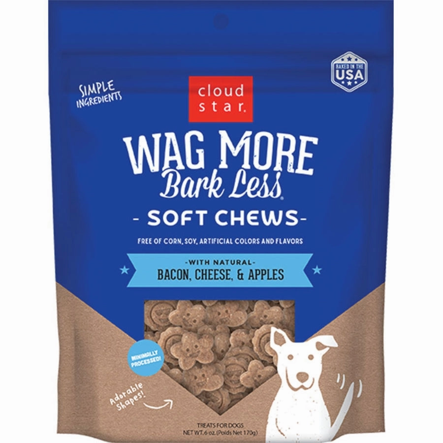 Cloud Star Wag More Bark Less Soft Chews for Dogs Bacon & Cheese 6oz Bag barn supply,horse stable organizer,poultry waterer