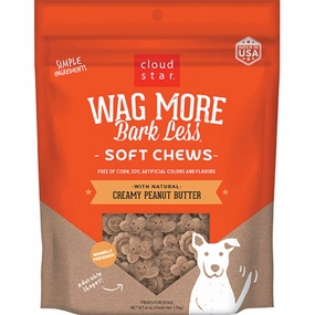 Cloud Star Wag More Bark Less Soft Chews for Dogs Peanut Butter 6oz Bag barn supply,horse stable organizer,poultry waterer