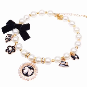 Coco Pearl Dog Necklace english tack set,horse saddle gear,equestrian supplies