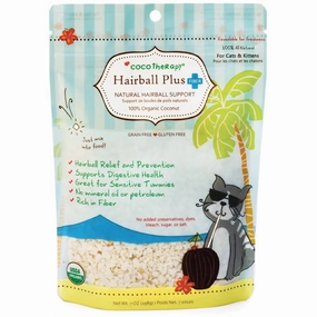 CocoTherapy Hairball Plus Organic Coconut Grain-Free Cat Supplement 7oz digestive care dog food,urinary care cat food,sensitive stomach pet food