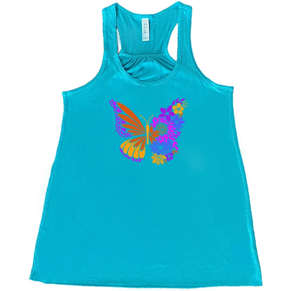 Colorful Floral Butterfly Shirt