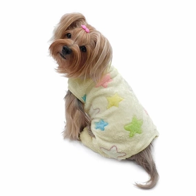 Colorful Stars Ultra Plush Front Sleeveless Dog Pajamas dog underwear,dog diaper,pet undergarments