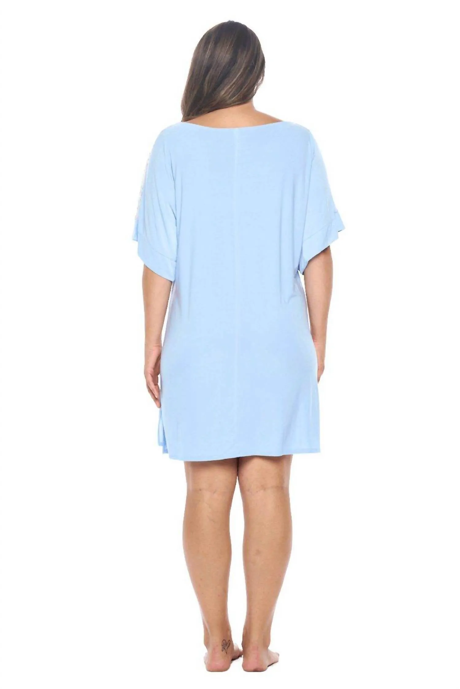 Cooling Kimono Pajama Gown In Blue