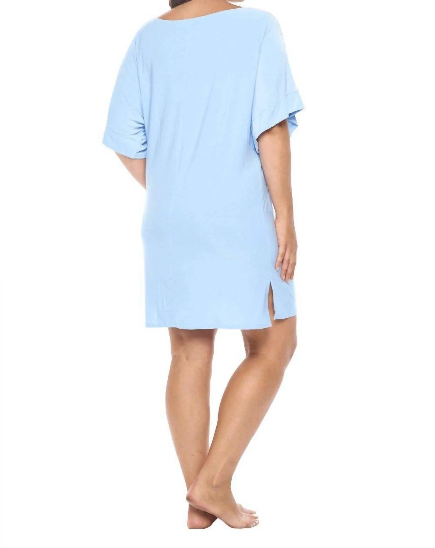 Cooling Kimono Pajama Gown In Blue