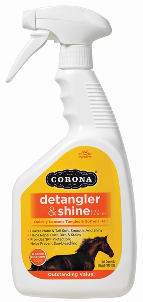 Corona Detangler & Shine Grooming for Horses, 32 oz grooming scissors,grooming tool kit,clipper for pets
