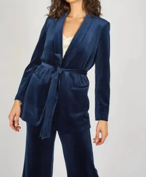 Corrie Bratter Boyfriend Blazer In Navy