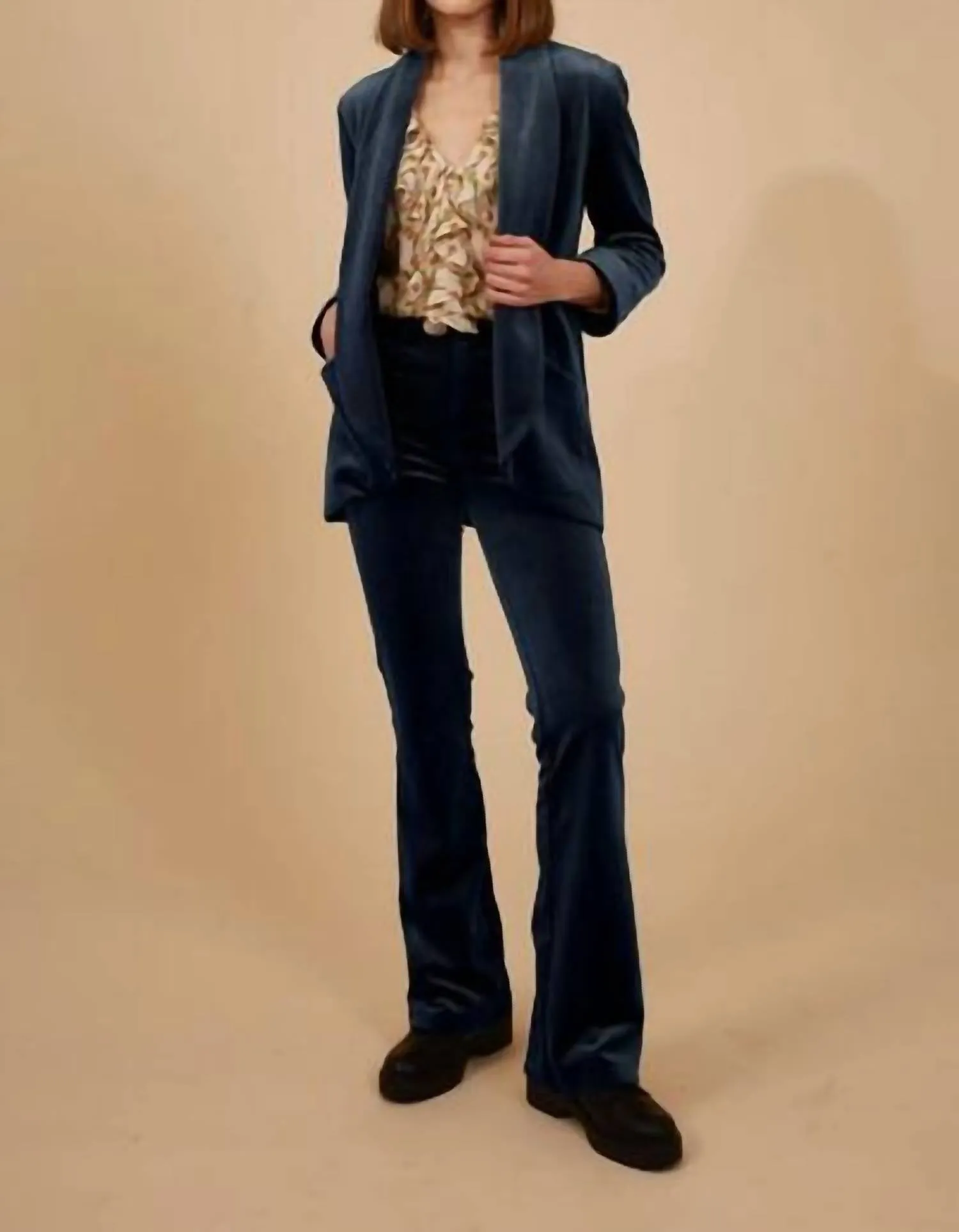 Corrie Bratter Boyfriend Blazer In Navy