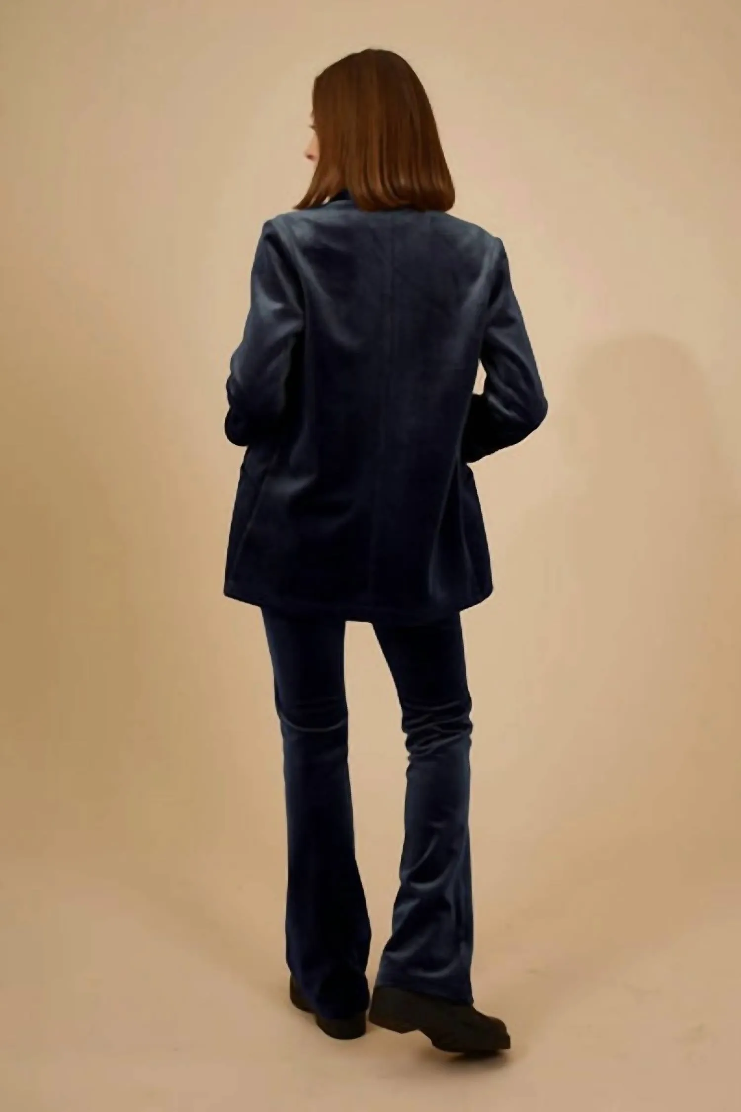 Corrie Bratter Boyfriend Blazer In Navy