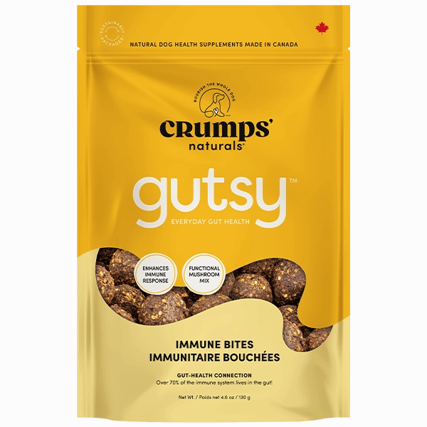 Crumps' naturals Gutsy Immune Bites (SPECIAL ORDER ITEM) dog health supplement,dog multivitamin,canine health care