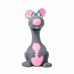Cute Animal Design Latex Dog Chew Toy With Squeaker - Mouse - 13cm durable dog toy,rope chew toy,interactive dog toy