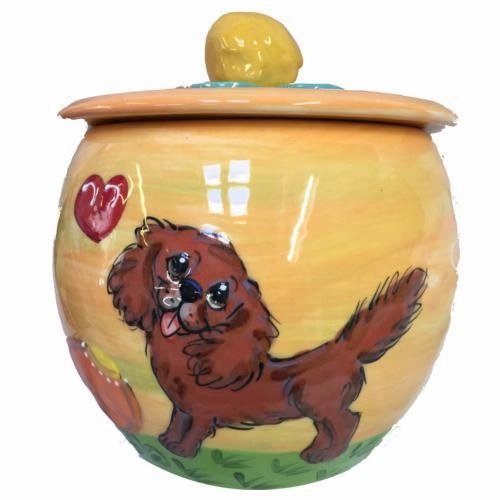 Dachshund 1 Dog Treat Jar pet apparel,dog hoodie,fashionable pet wear