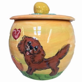 Dachshund 1 Dog Treat Jar pet apparel,dog hoodie,fashionable pet wear