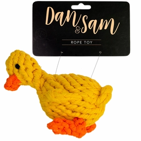 Dan & Sam - Derek the Duck Rope Dog Toy squeaky dog toy,plush dog toy,soft chew toy