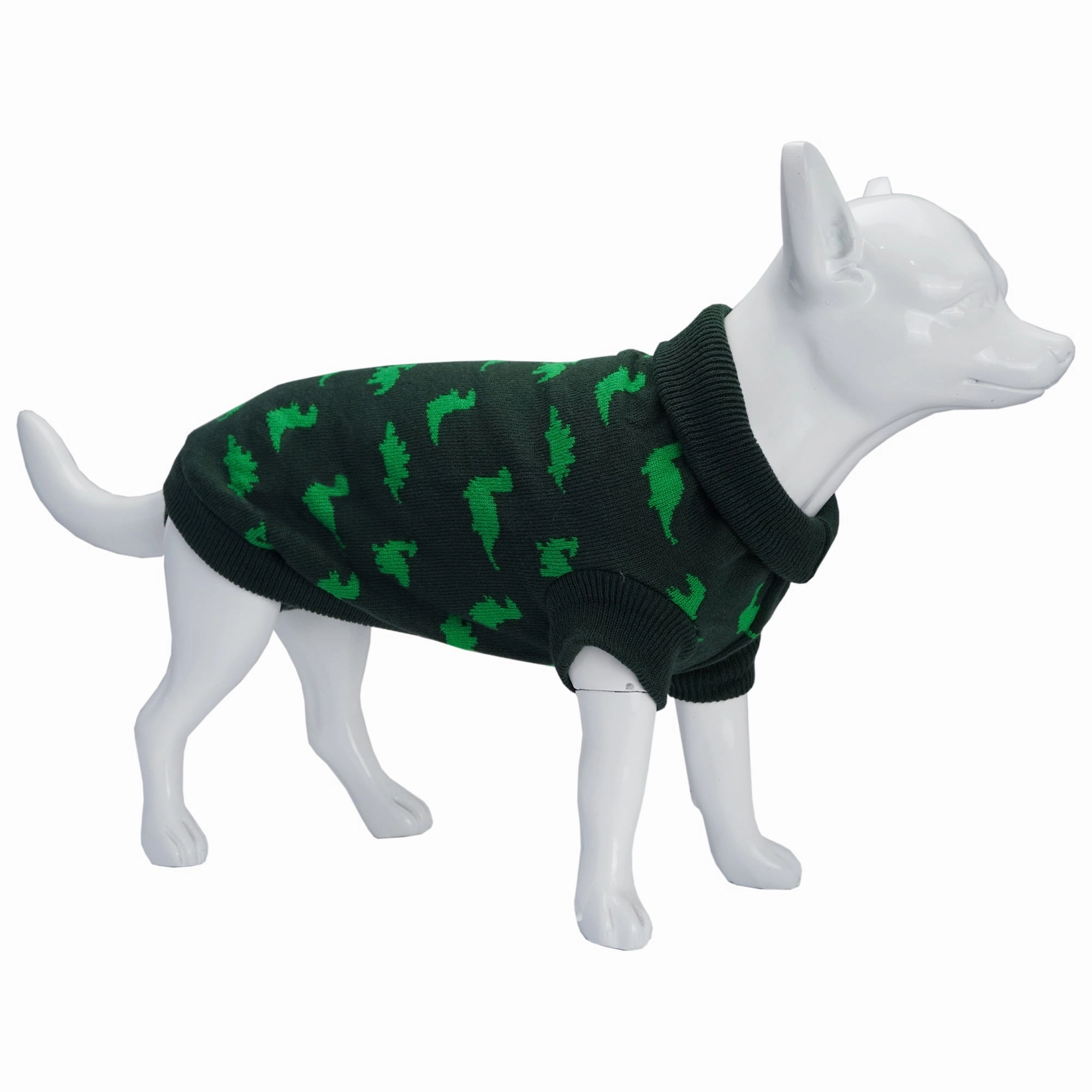 Dan & Sam - Dog Jumper (Dinosaur Land) - 16cm waterproof dog jacket,insulated dog coat,dog snowsuit