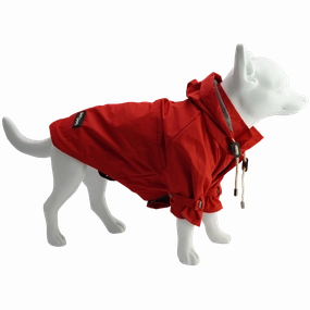 Dan & Sam - Rain Jacket (Classic Red) waterproof dog jacket,insulated dog coat,dog snowsuit