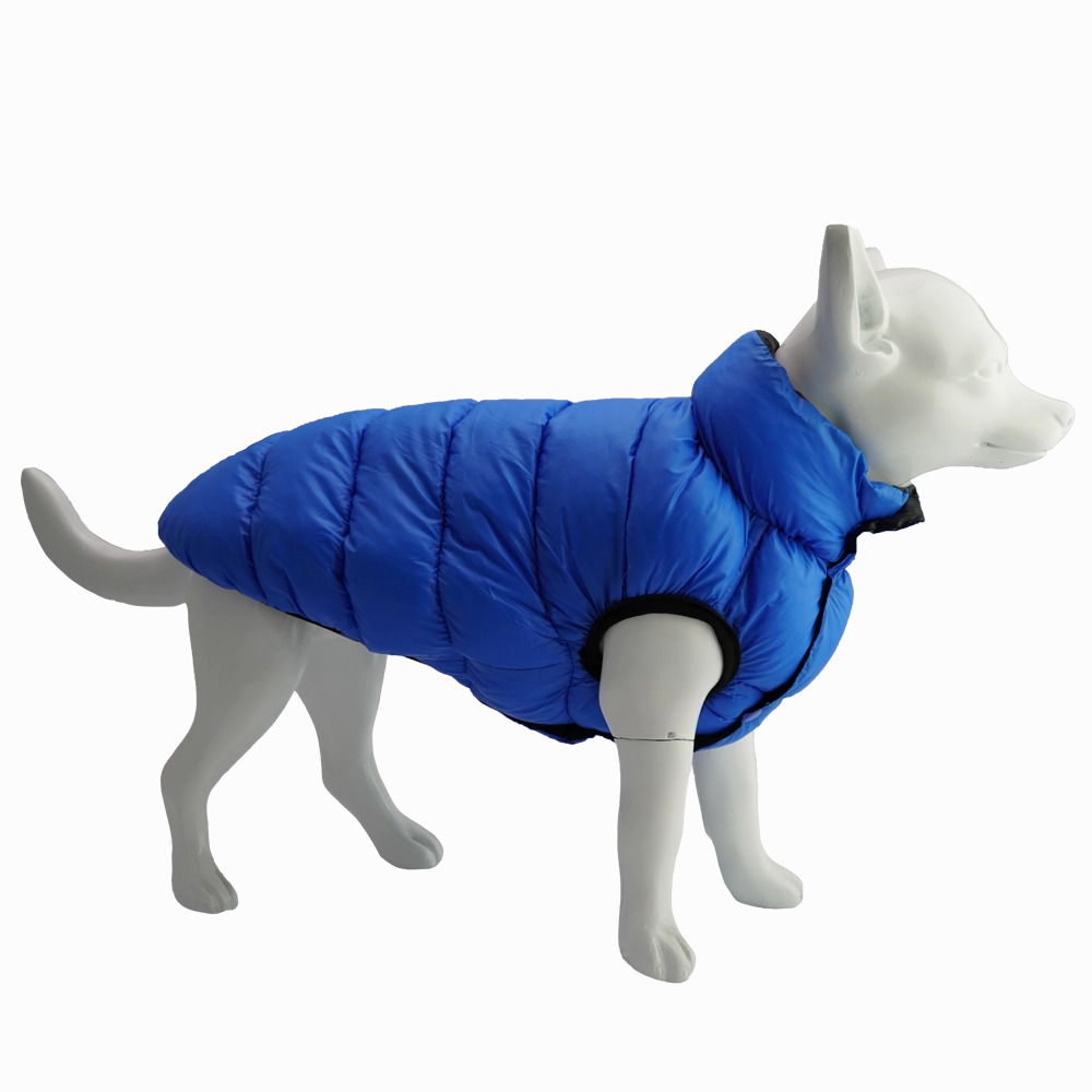 Dan & Sam - Reversible Puffer Jacket (Blue/Black) waterproof dog jacket,insulated dog coat,dog snowsuit