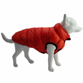 Dan & Sam - Reversible Puffer Jacket (Red/Black) waterproof dog jacket,insulated dog coat,dog snowsuit