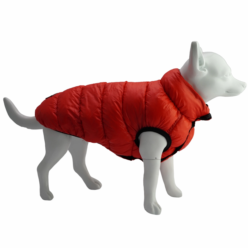 Dan & Sam - Reversible Puffer Jacket (Red/Black) waterproof dog jacket,insulated dog coat,dog snowsuit