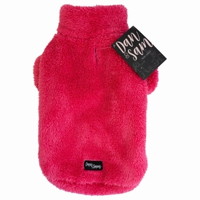 Dan & Sam - Teddy Jumper (Raspberry Sorbet) - 25cm waterproof dog jacket,insulated dog coat,dog snowsuit