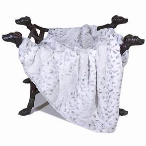 Deluxe Dog Blanket Pearl Leopard fleece dog blanket,soft dog throw,cozy pet blanket