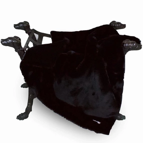 Divine Plus Dog Blanket Black fleece dog blanket,soft dog throw,cozy pet blanket
