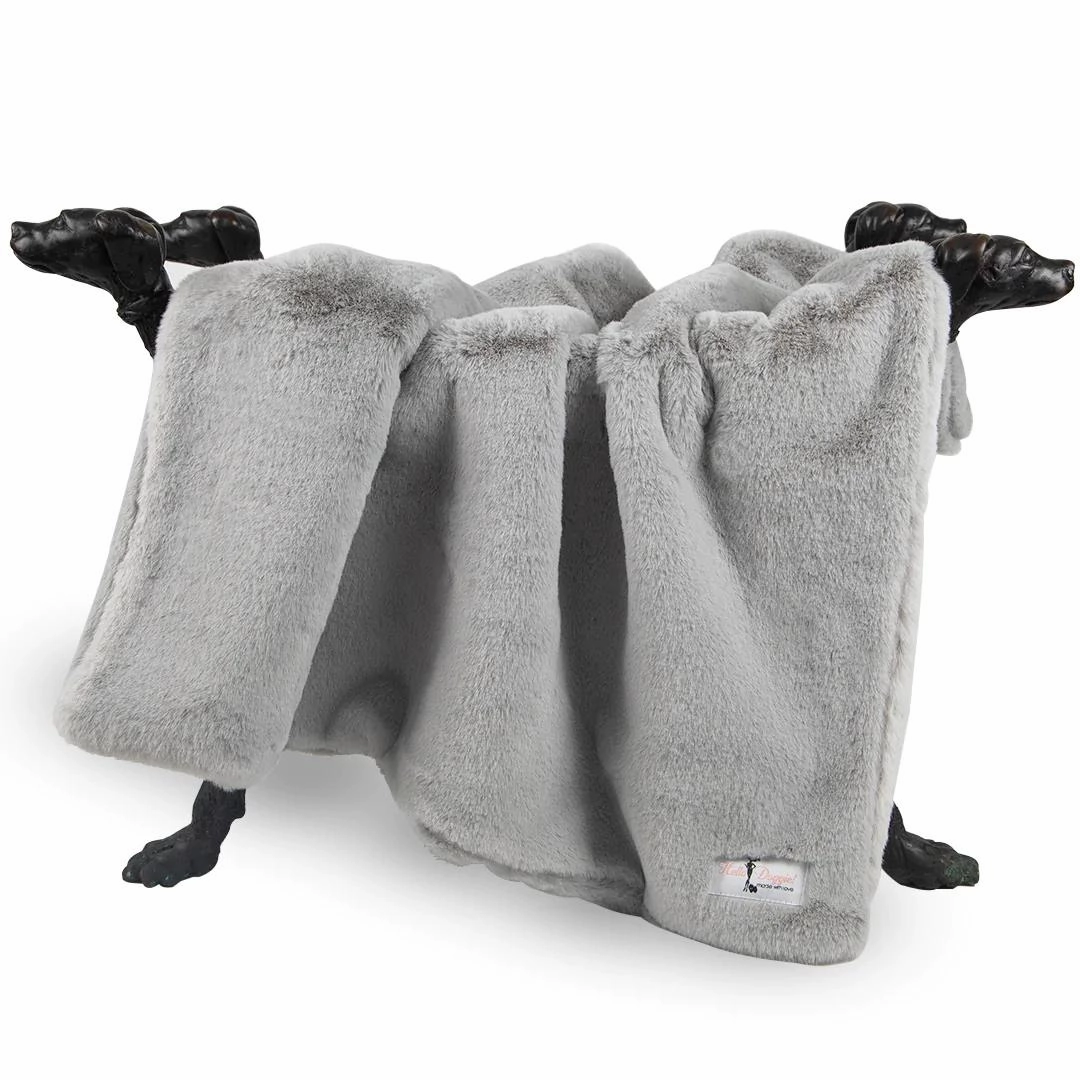 Divine Plus Dog Blanket Dove Grey fleece dog blanket,soft dog throw,cozy pet blanket
