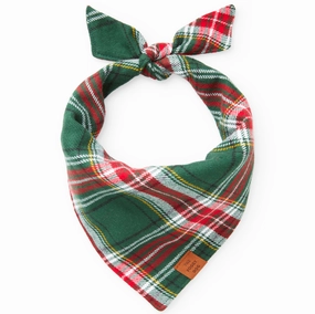 Dog and Cat Bandana: Holly Jolly Flannel performance harness,agility dog vest,athletic dog gear