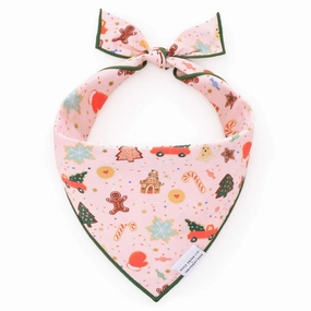Dog and Cat Bandana: Rifle Paper Co. x TFD Holiday Cookies performance harness,agility dog vest,athletic dog gear