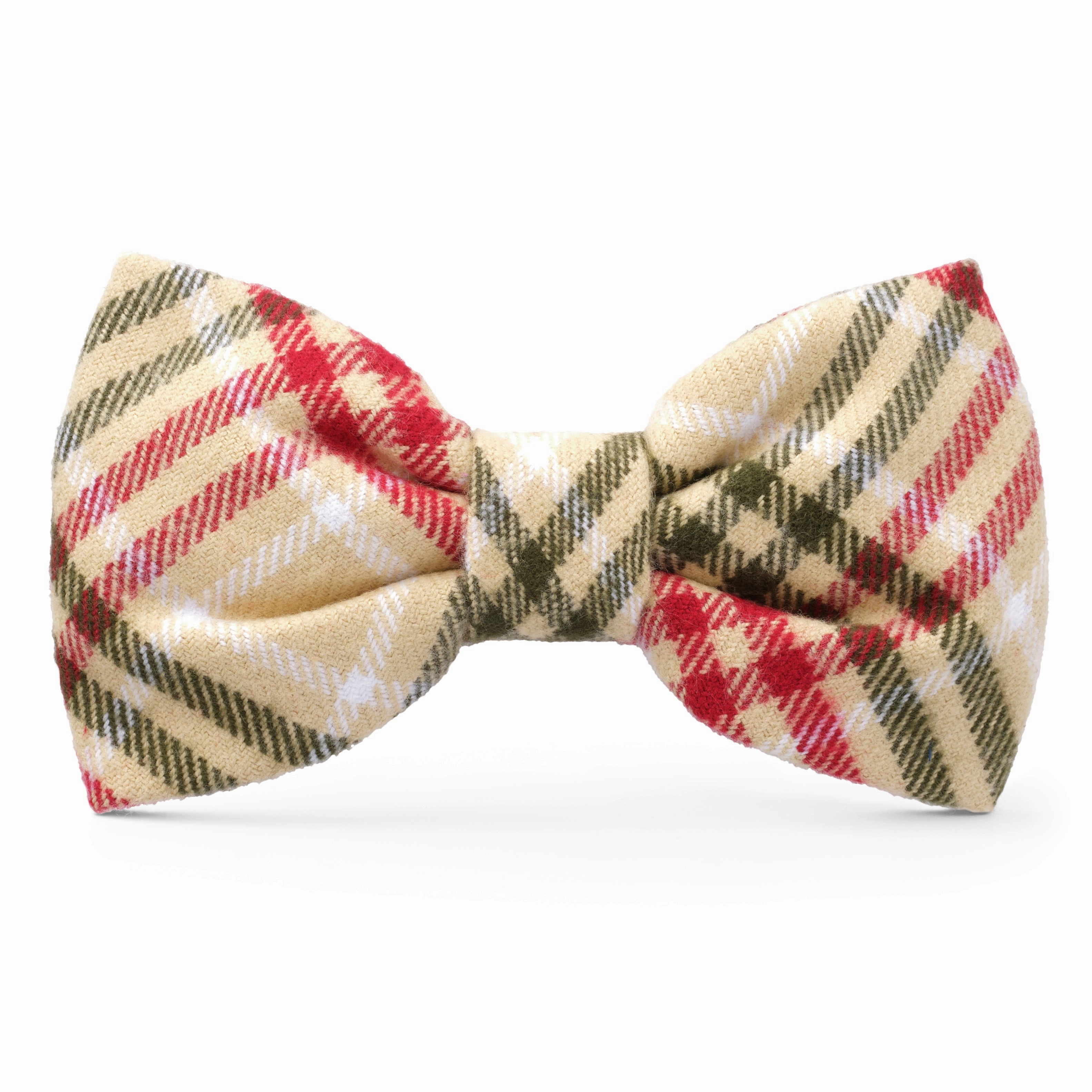 Dog and Cat Bowtie: Eggnog Plaid Flannel performance harness,agility dog vest,athletic dog gear