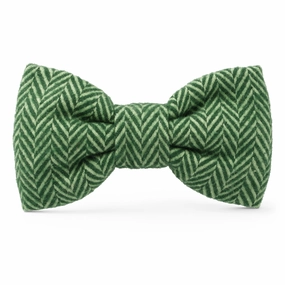 Dog and Cat Bowtie: Green Herringbone Flannel performance harness,agility dog vest,athletic dog gear